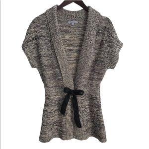 Classiques Entier Melange Drawstring Waist Tie Sweater Cardigan Size S